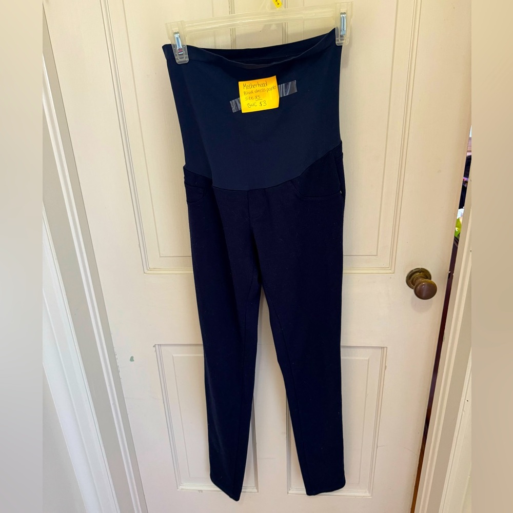 Navy blue Morherhood Mat XS Dress pants! Flexible size soft material